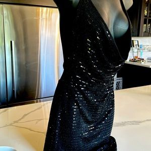 Black Sequins Dress